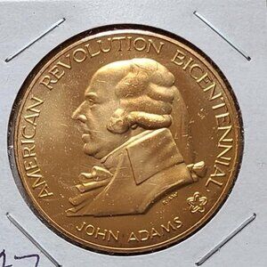 2 American Revolution Bicentennial Coins... Washington and Adams... Uncirculated
